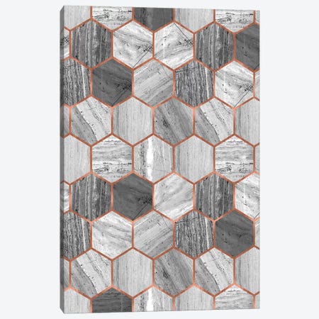 Hexagonal Marble Canvas Print #CTI30} by Emanuela Carratoni Canvas Print