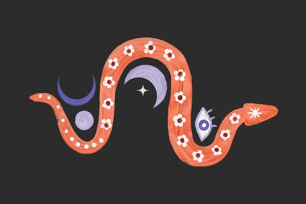 Folksy Fauna: Mystic Snake by Emanuela Carratoni