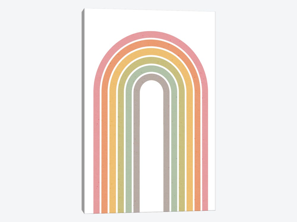Rainbow On White by Emanuela Carratoni 1-piece Art Print