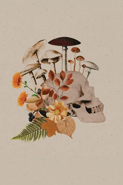 Autumnal Skull by Emanuela Carratoni multi panel art