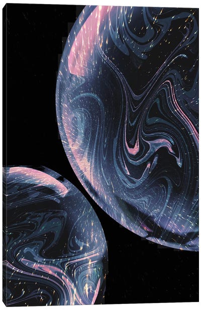 Bubble Planets Canvas Art Print - Sci-Fi Planet Art