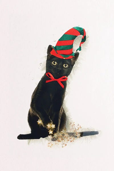 Christmas Animals: Little Santa's Helper Cat by Emanuela Carratoni