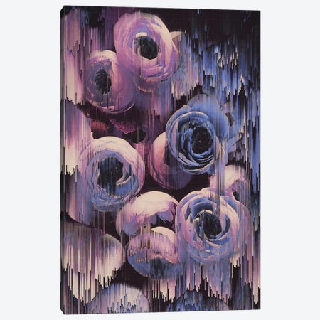 Floral Glitches Canvas Print #CTI32} by Emanuela Carratoni Canvas Print