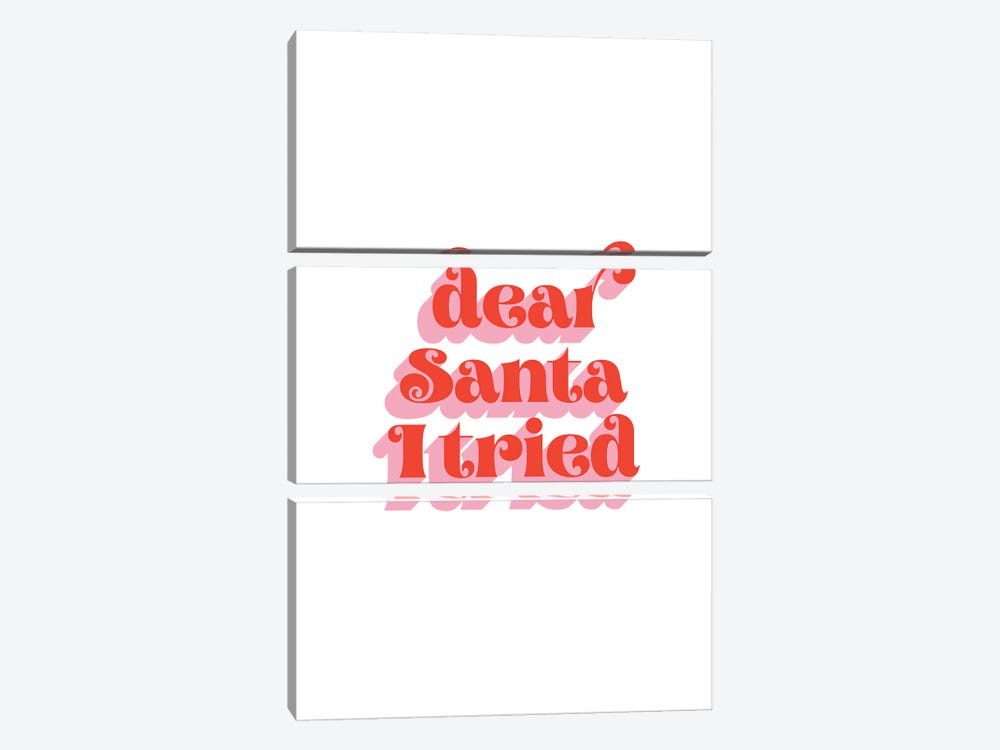 Dear Santa I Tried by Emanuela Carratoni 3-piece Canvas Artwork