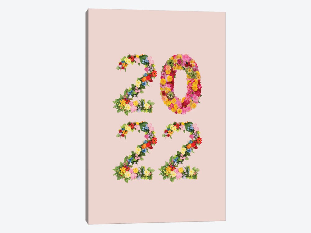 2022 With Flowers by Emanuela Carratoni 1-piece Art Print
