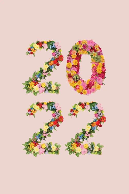 2022 With Flowers by Emanuela Carratoni wall art