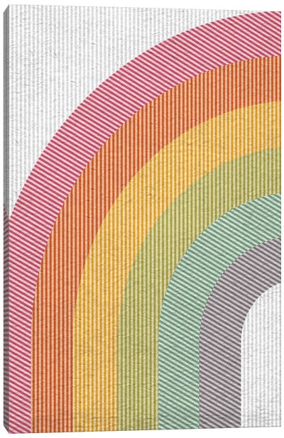 Line Rainbow Canvas Art Print - Emanuela Carratoni
