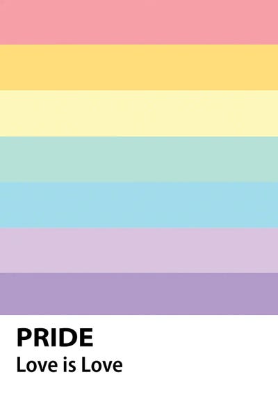 Rainbows: Pastel Pride Rainbow Flag by Emanuela Carratoni