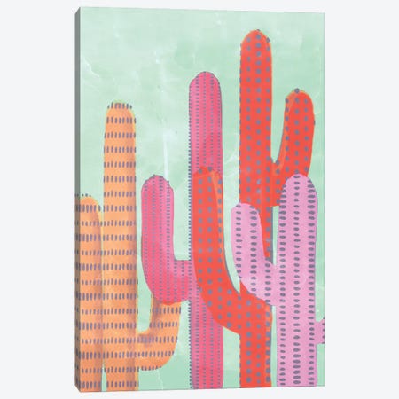 Funny Cactus Canvas Print #CTI35} by Emanuela Carratoni Canvas Artwork