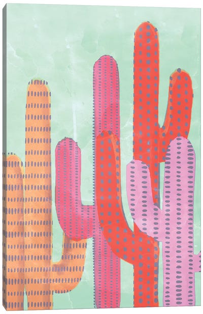 Funny Cactus Canvas Art Print