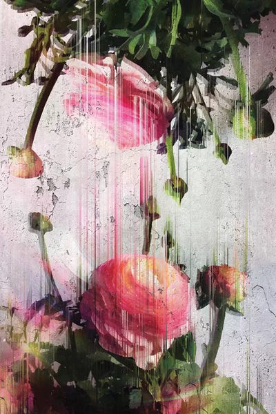 Glitched Buttercups by Emanuela Carratoni canvas print