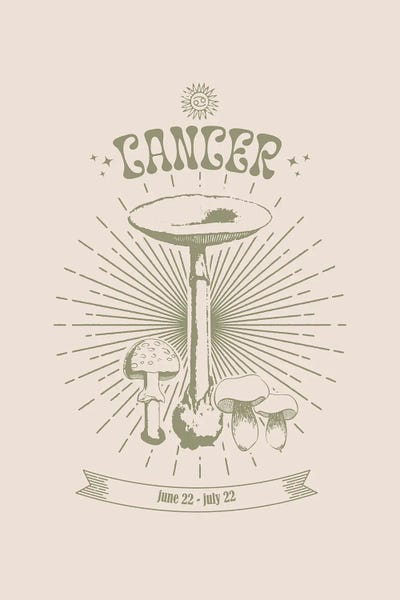 Emanuela Carratoni: Mushrooms Zodiac Cancer by Emanuela Carratoni