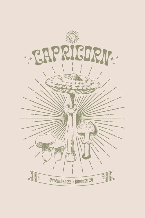 Mushrooms Zodiac Capricorn