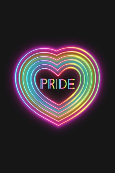 Neon Pride Heart by Emanuela Carratoni canvas print