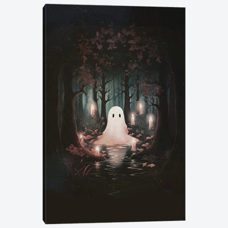 Ghost And Candles Canvas Print #CTI395} by Emanuela Carratoni Canvas Artwork