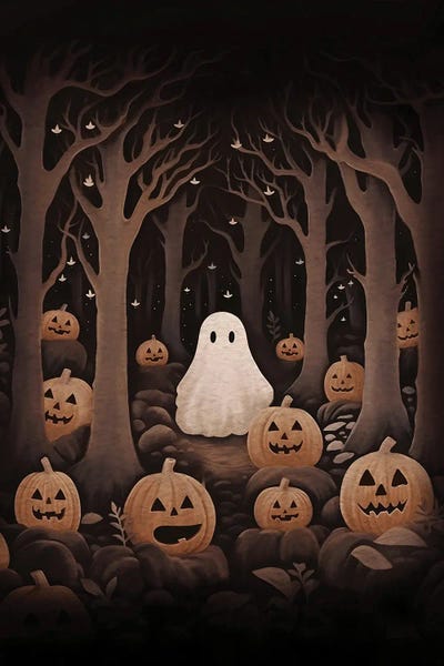 Ghosts: Ghost And Pumpkins by Emanuela Carratoni