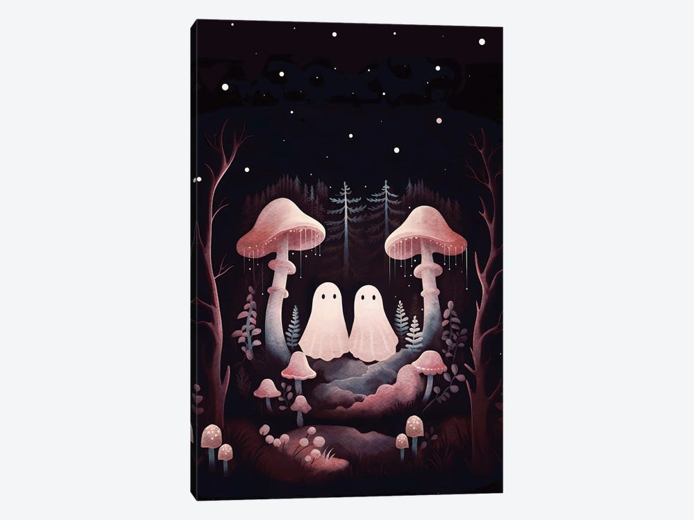 Mushroom Twin Ghosts by Emanuela Carratoni 1-piece Canvas Wall Art