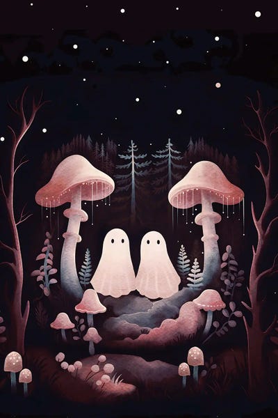 Mushrooms: Mushroom Twin Ghosts by Emanuela Carratoni