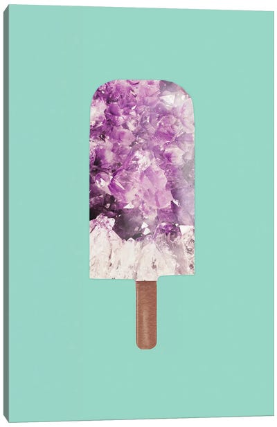 Amethyst Popsicle Canvas Art Print - Ice Cream & Popsicle Art