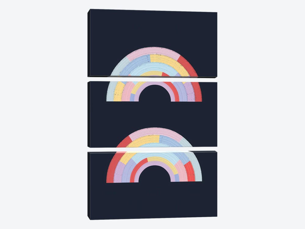 Linear Rainbow II by Emanuela Carratoni 3-piece Art Print