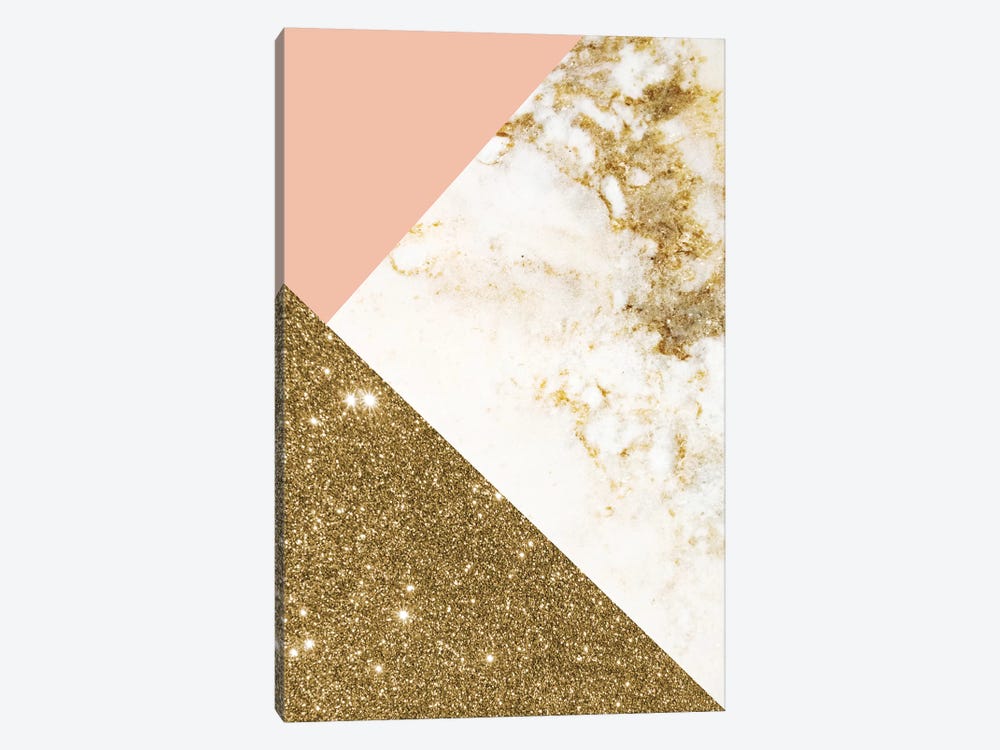 Gold Marble Collage by Emanuela Carratoni 1-piece Canvas Print