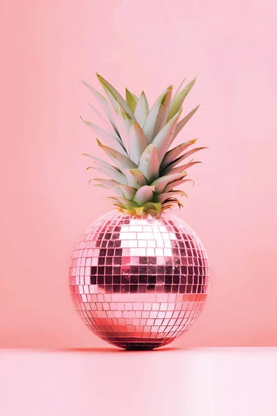 Disco Balls: Peach Fuzz Pineapple by Emanuela Carratoni