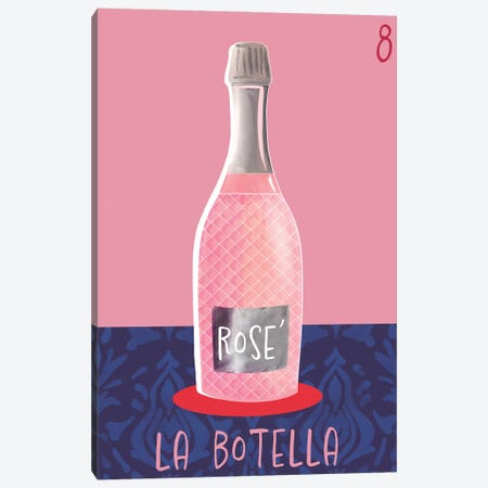 The Champagne Bottle Canvas Print #CTI415} by Emanuela Carratoni Art Print