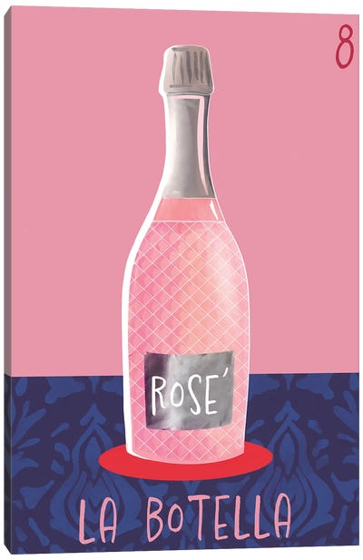 The Champagne Bottle Canvas Art Print - Drink & Beverage Art