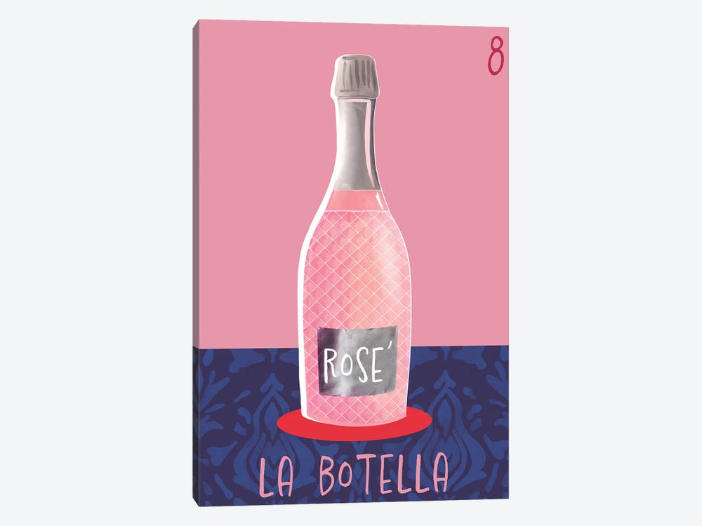 The Champagne Bottle by Emanuela Carratoni 1-piece Canvas Print