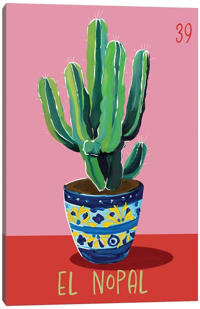The Cactus Canvas Art Print - Mexican Culture