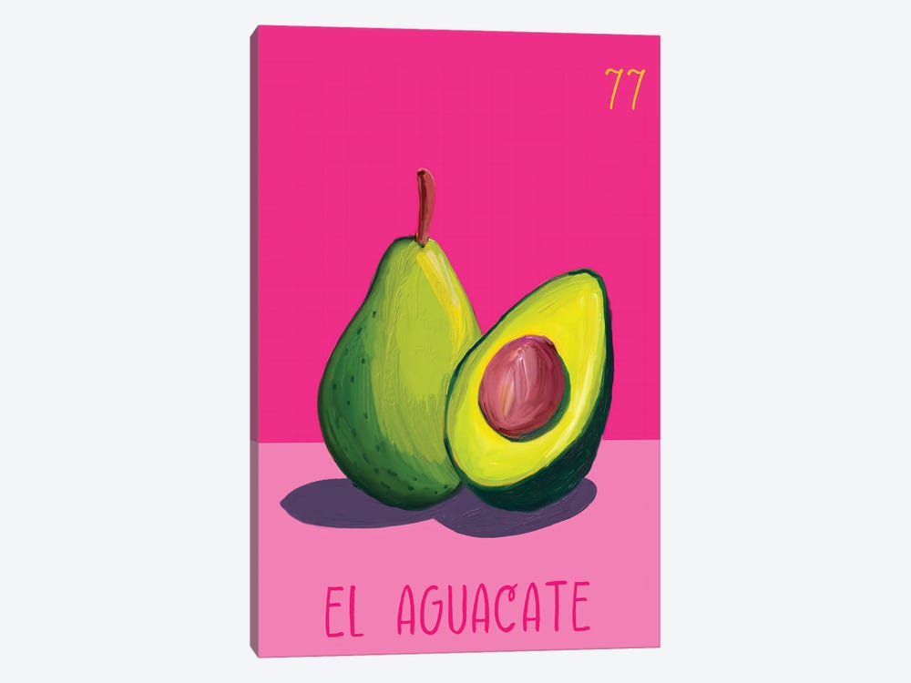 El Aguacate The Avocado by Emanuela Carratoni 1-piece Canvas Print