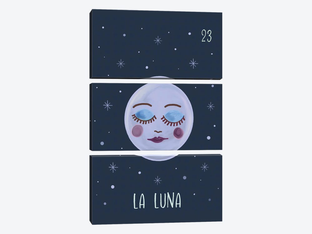 La Luna The Moon by Emanuela Carratoni 3-piece Art Print