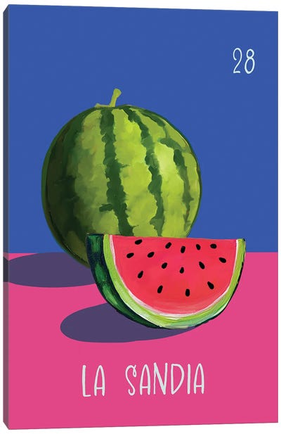 La Sandia The Watermelon Canvas Art Print - Mexican Culture