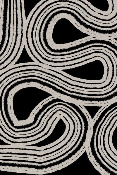 Abstract: Abstract Bw Painting by Emanuela Carratoni