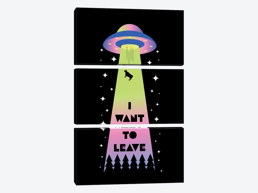 I Want To Leave by Emanuela Carratoni 3-piece Canvas Print