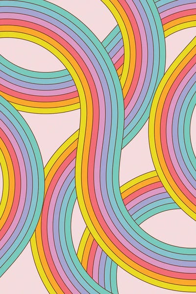 Dopamine Decor: Rainbow Stripes by Emanuela Carratoni