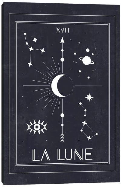 La Lune Canvas Art Print - Astrology Art