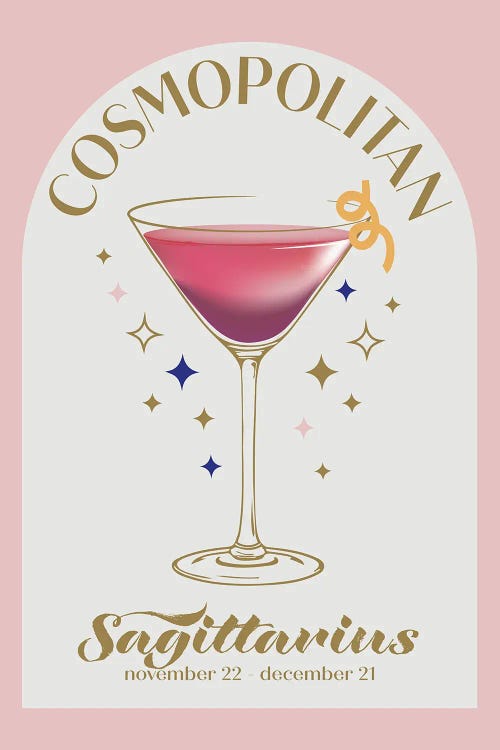 Cosmopolitan Cocktail Zodiac Sign