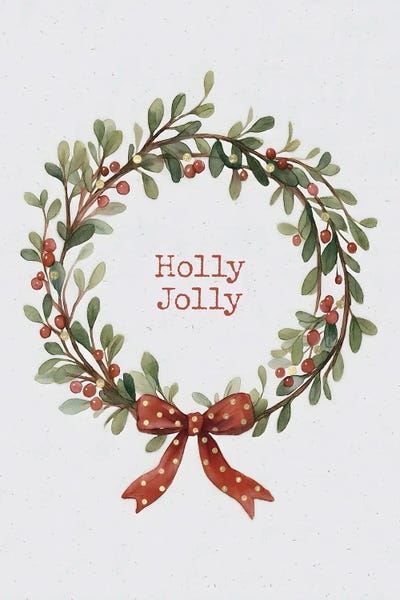 Christmas Signs & Sentiments: Holly Jolly Mistletoe Garland by Emanuela Carratoni