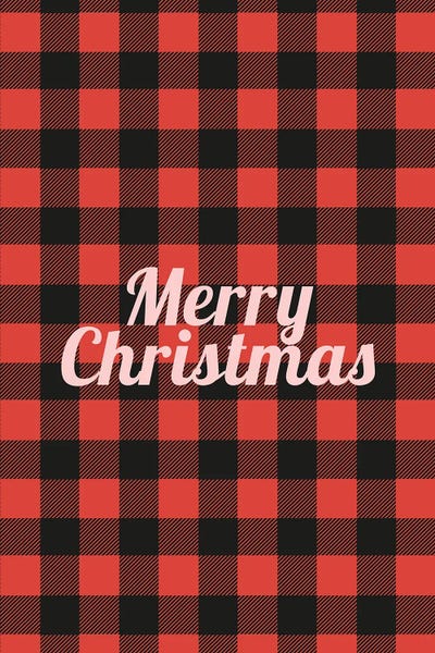 Christmas Signs & Sentiments: Merry Christmas Tartan Plaid Style by Emanuela Carratoni