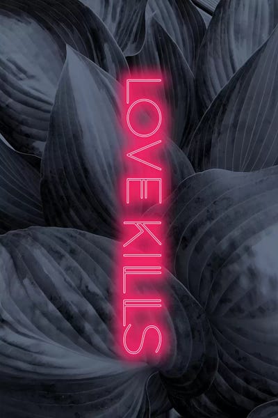 Neon Typography: Love Kills by Emanuela Carratoni