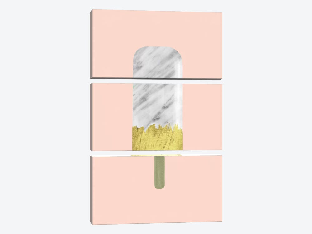 Marble And Gold Popsicle by Emanuela Carratoni 3-piece Canvas Art Print