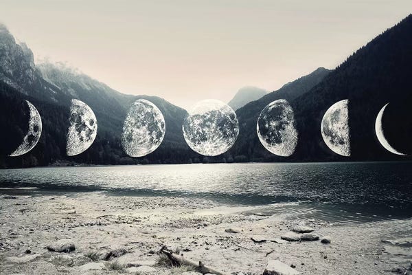 Kids Astronomy & Space Art: Moonlight Mountains by Emanuela Carratoni