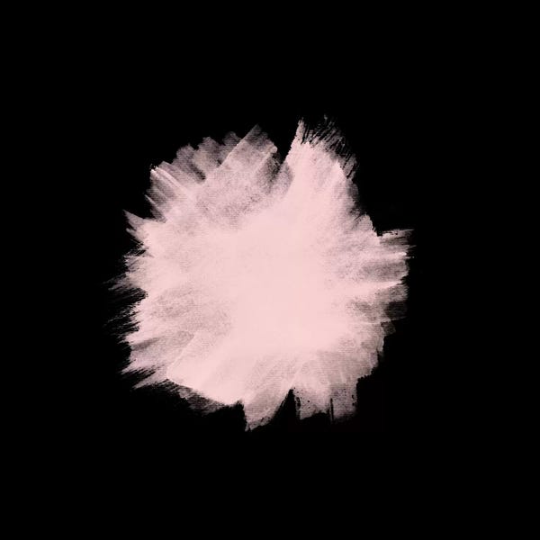 Black & Pink: Pale Pink On Black by Emanuela Carratoni