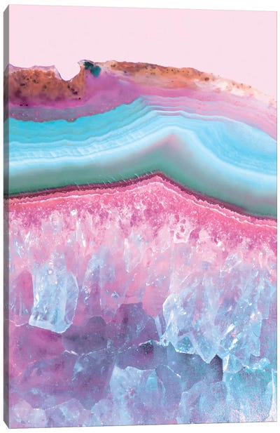 Pastel Agate Canvas Art Print - Agate, Geode & Mineral Art