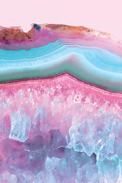 Large Modern Art - Canvas Prints: Pastel Agate by Emanuela Carratoni