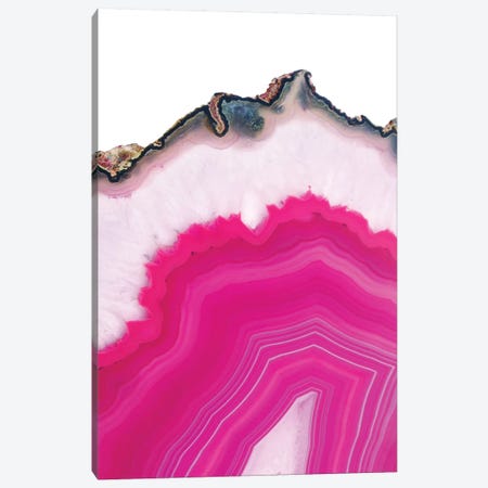 Pink Agate Slice Canvas Print #CTI68} by Emanuela Carratoni Canvas Artwork