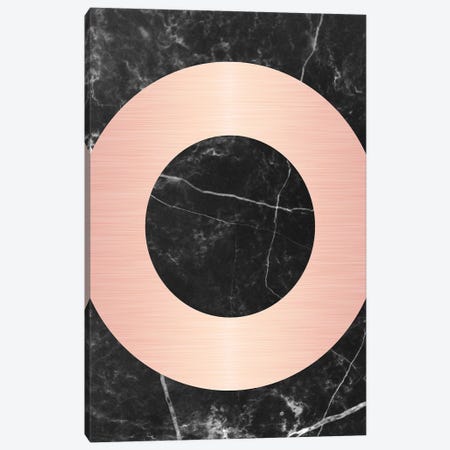 Pink Circle On Marble Canvas Print #CTI70} by Emanuela Carratoni Art Print