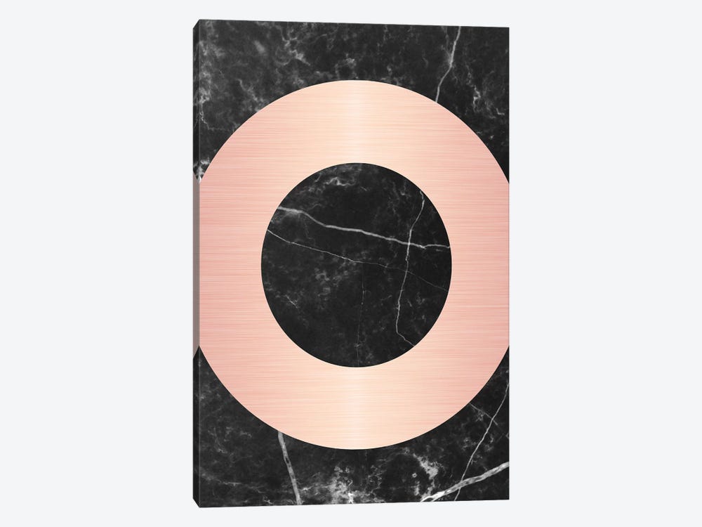 Pink Circle On Marble 1-piece Canvas Wall Art