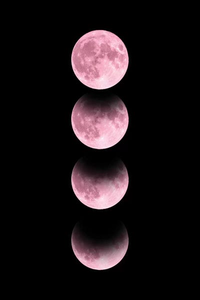 Kids Astronomy & Space Art: Pink Moon by Emanuela Carratoni